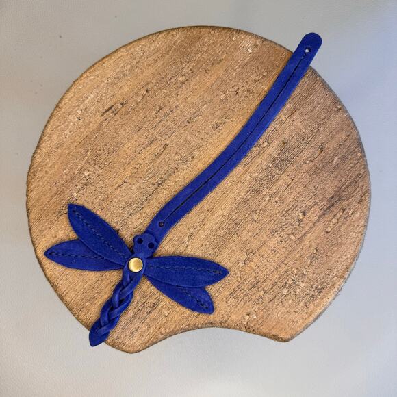 Portland Leather Dragonfly Charm JONI BLUE FAST SHIP Bag Purse Charm NEW - Picture 4 of 5